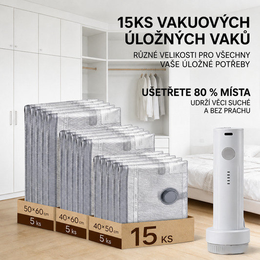 Meloria™ – Cestovní vakuové sáčky s elektrickou pumpou
